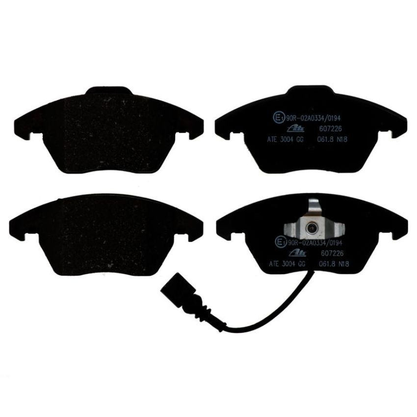 ATE 607226 ATE Original Semi-Metallic Front Disc Brake Pad Set 607226 for Audi, Volkswagen
