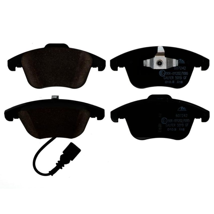 ATE 607242 ATE Original Semi-Metallic Front Disc Brake Pad Set 607242 for Audi, Volkswagen