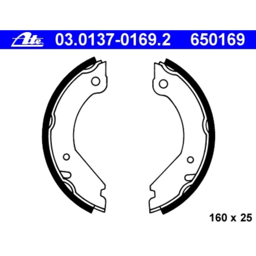 ATE 650169 ATE Parking Brake Shoe Set 650169 for Volvo
