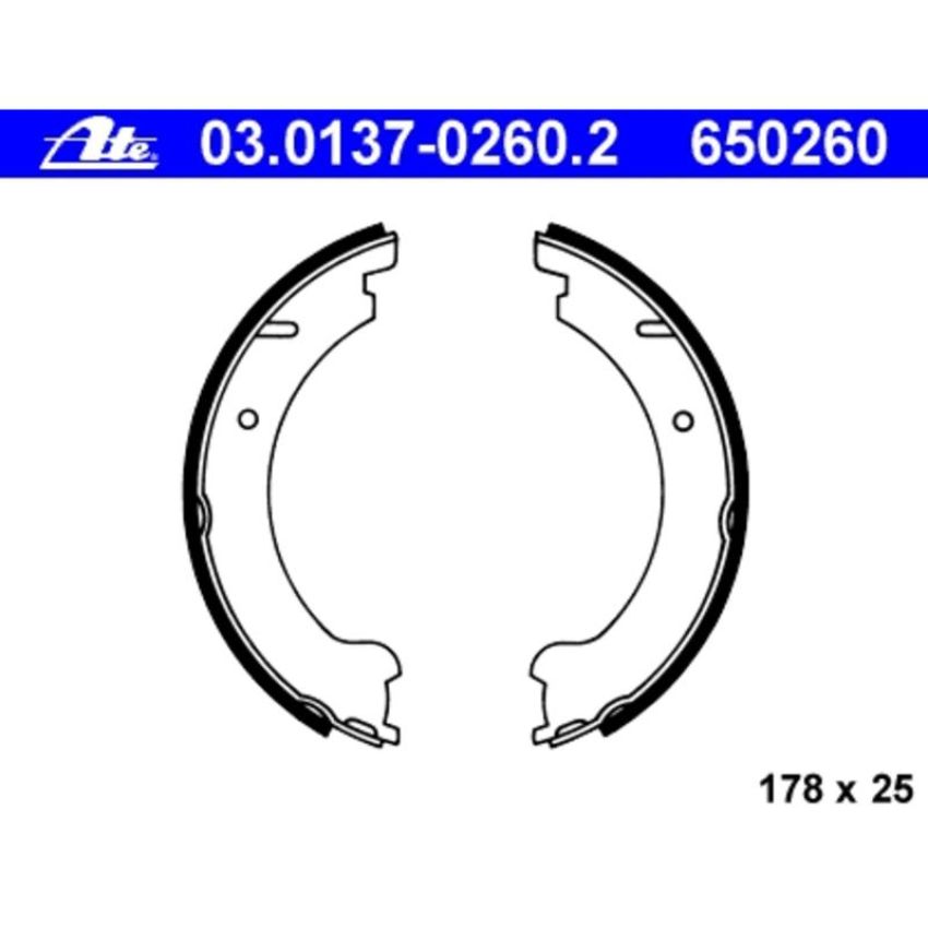 ATE 650260 ATE Parking Brake Shoe Set 650260 for Volvo