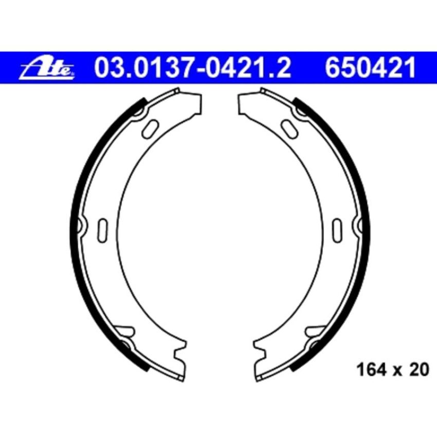 ATE 650421 ATE Parking Brake Shoe Set 650421 for Porsche