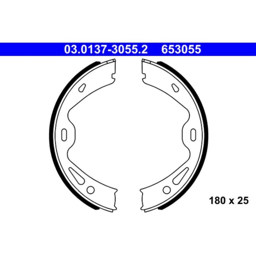 ATE 653055 ATE Parking Brake Shoe Set 653055 for Porsche