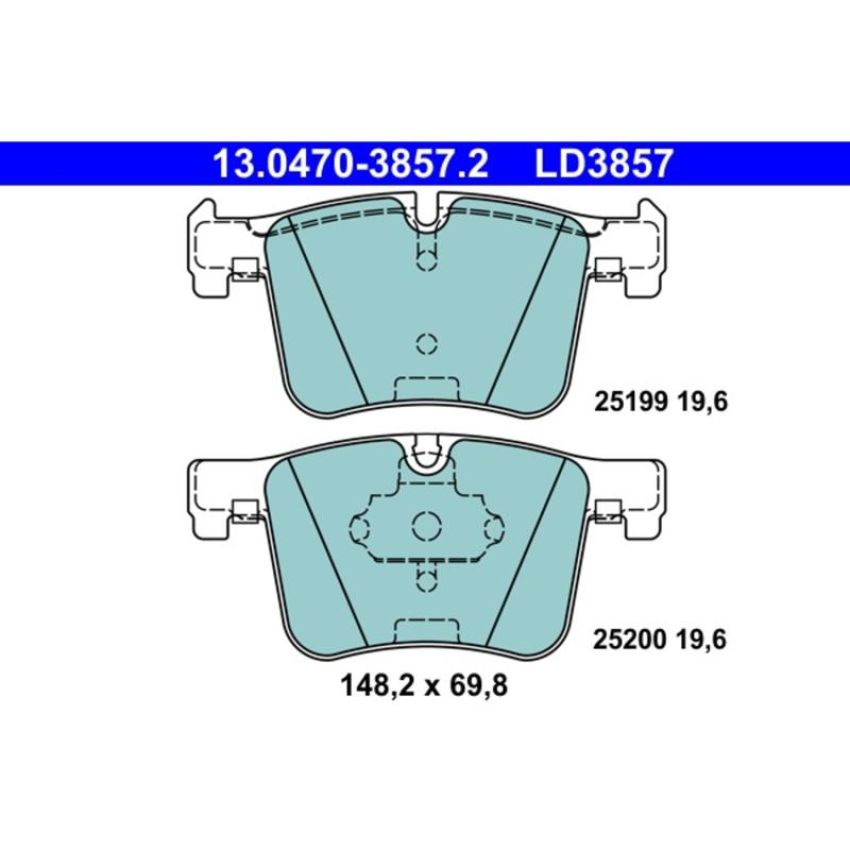 ATE LD3857 ATE Ceramic Rear Disc Brake Pad Set LD3857 for BMW