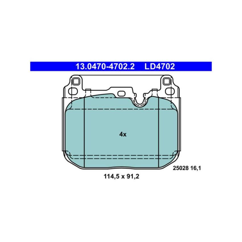 ATE LD4702 ATE Ceramic Front Disc Brake Pad Set LD4702 for BMW, Mini