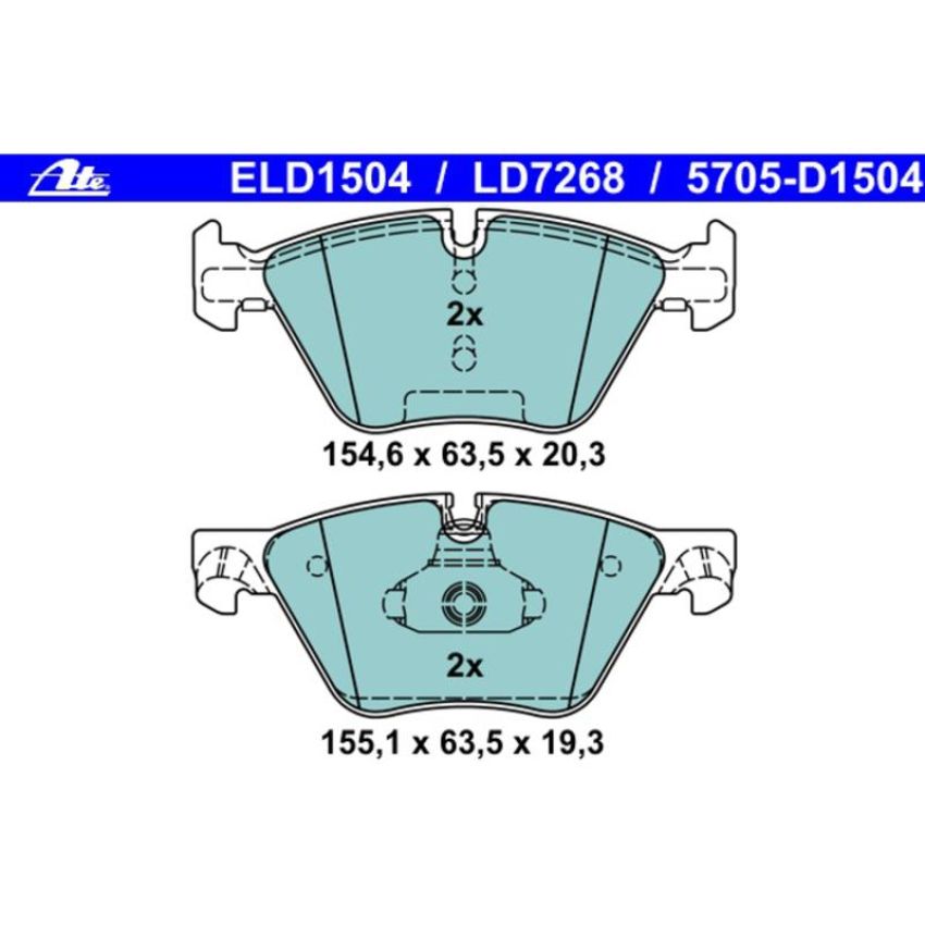 ATE LD7268 ATE Ceramic Front Disc Brake Pad Set LD7268 for BMW