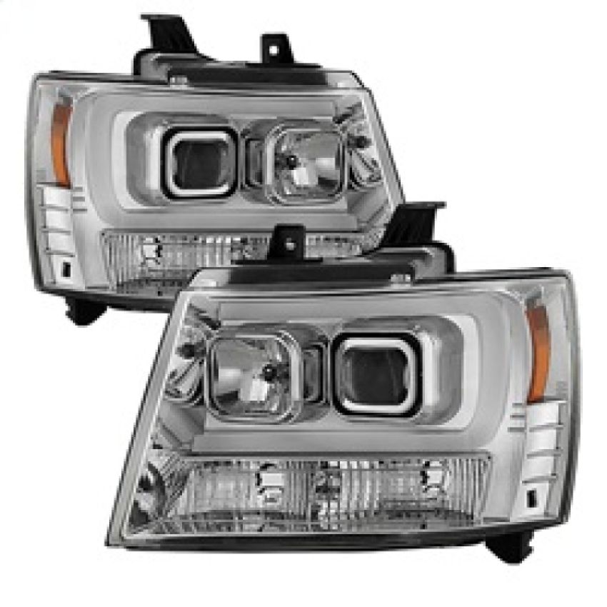 SPYDER 5082572 Projector Headlights - Version 2 - Light Bar DRL - Chrome