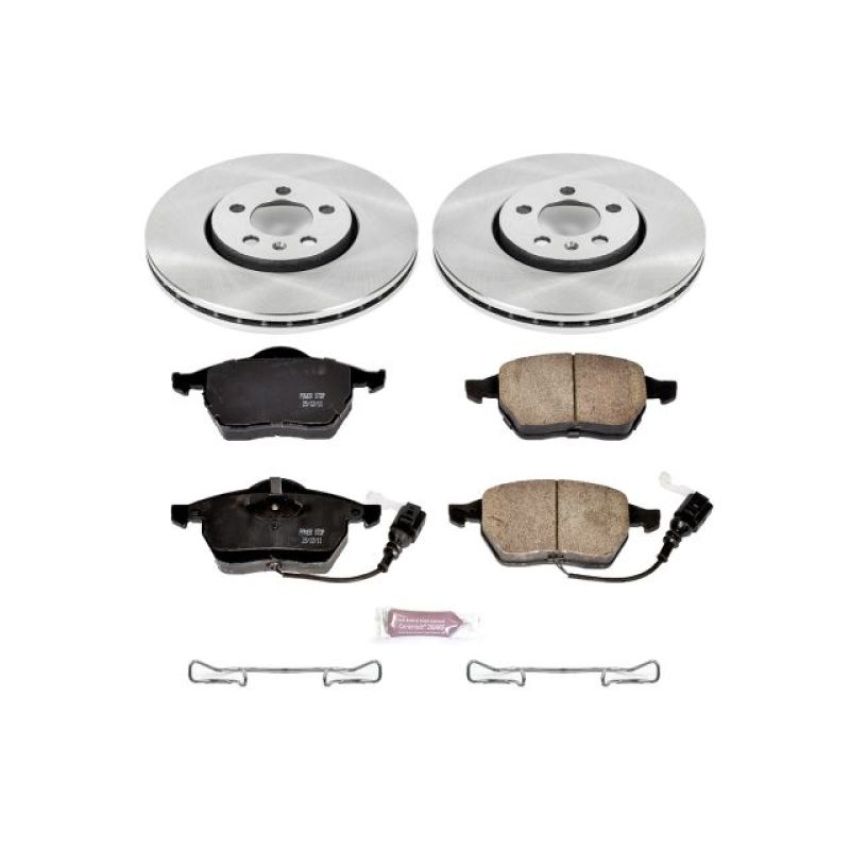 PowerStop KOE898 OE Stock Replacement Low-Dust Ceramic Brake Pad and Rotor Kit