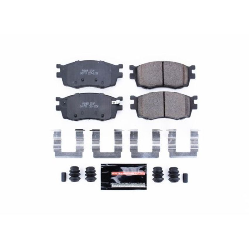 PowerStop Z23-1156 PowerStop - Z23 Daily Driver Carbon-Fiber Ceramic Brake Pads with Hardware Kit