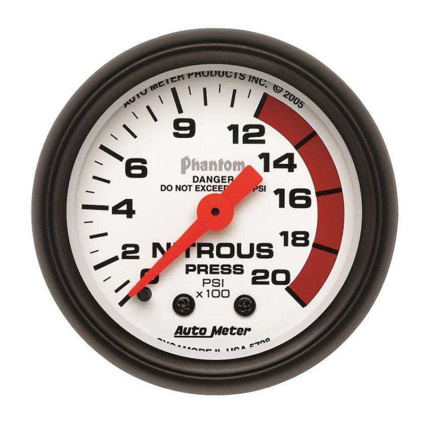 AutoMeter 5728 GAUGE, NITROUS PRESSURE, 2 1/16