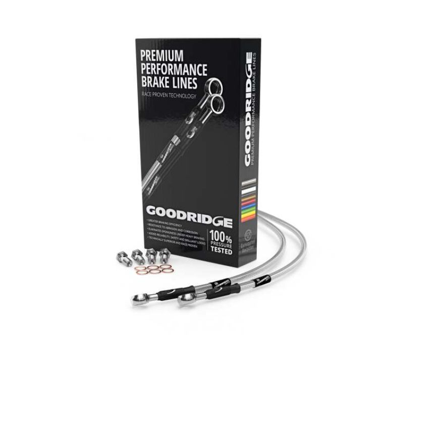 Goodridge TR0906-2FC 2003 Triumph Trophy Front (VIN 71699) Clear Brake Lines