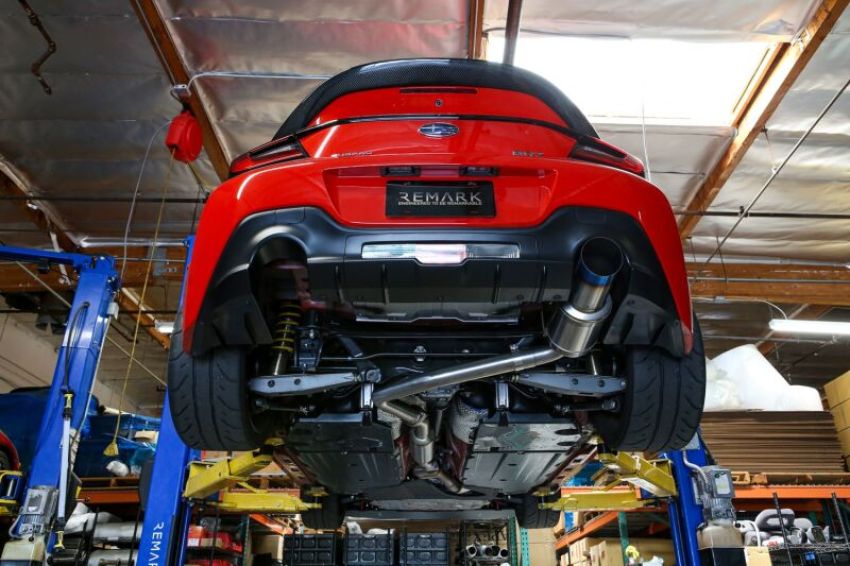 Remark RK-C1063T-04TFC 2022 Subaru BRZ Catback Exhaust - R1 Spec Single-Exit Full Titanium (Resonated)