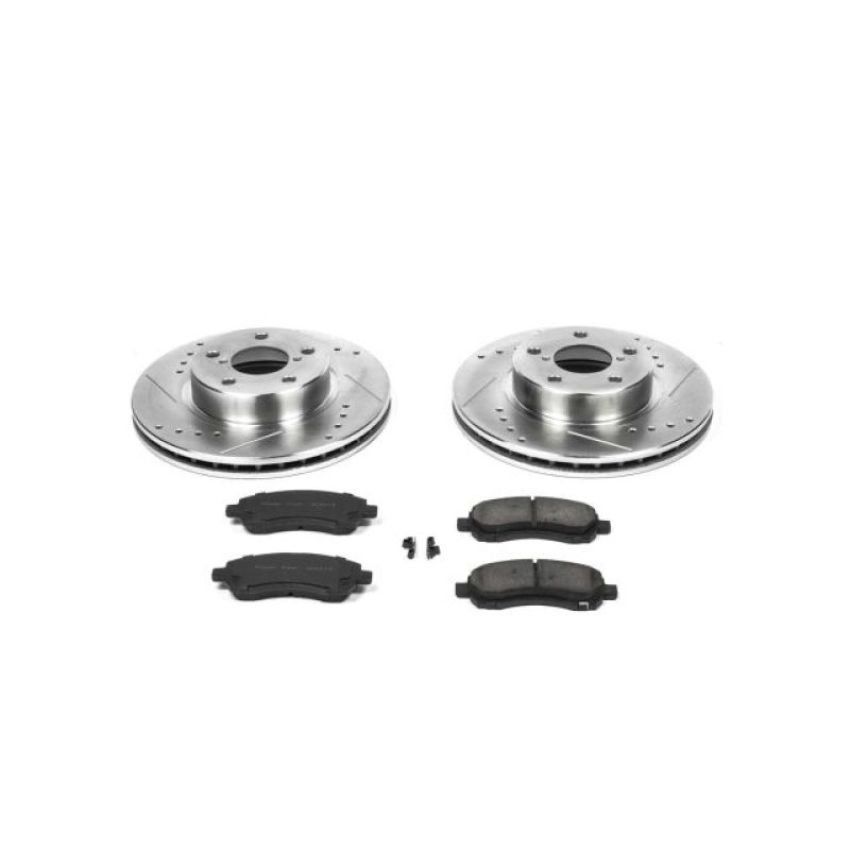 PowerStop K445 Z23 Daily Driver Carbon-Fiber Ceramic Brake Pad and Drilled & Slotted Rotor Kit