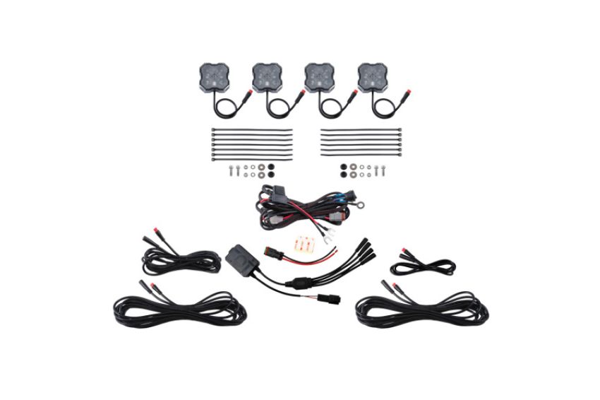 Diode Dynamics DD7740C RGBW Rock Light Installer Kit w/Controller (4-pack)