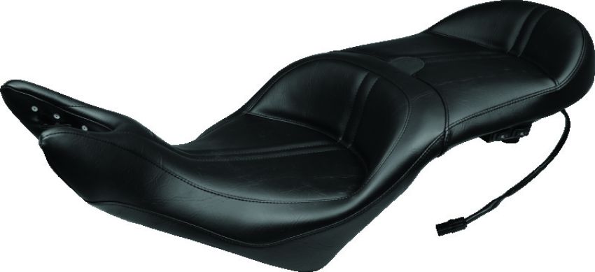 Mustang Motorcycle 79723 Mustang 08-17 Victory Vision Standard Touring 1PC Seat w/Driver Backrest - Black