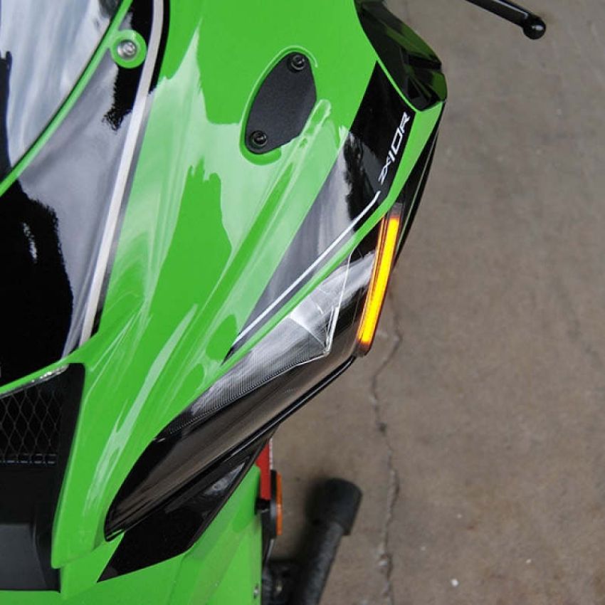 New Rage Cycles ZX10-FS-16-D 16-20 Kawasaki ZX-10R Front LED Turn Signals