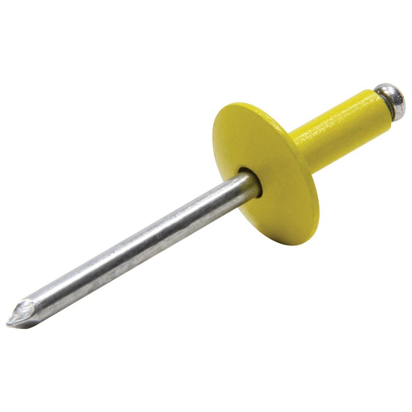 ALLSTAR PERFORMANCE ALL18056 Lg Hd Rivet Yellow Alum 250pk
