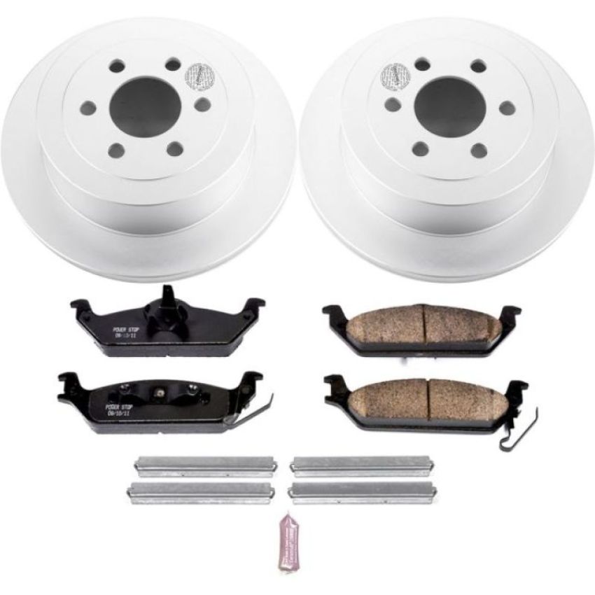 PowerStop CRK2192 Genuine Geomet Coated Rotor and Low-Dust Ceramic Brake Pad Kit