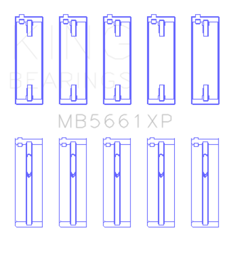 King Audi/VW ADZ/ AWT/ APK/ BHP/ BPY/ AKS (Size 0.26) Main Bearing Set