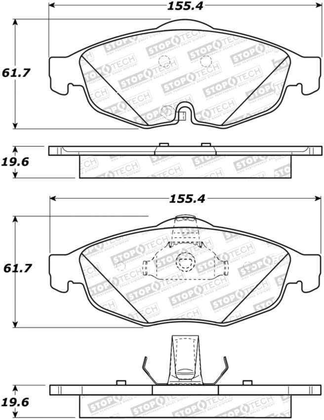 Stoptech 305.08690 Street Select Brake Pads
