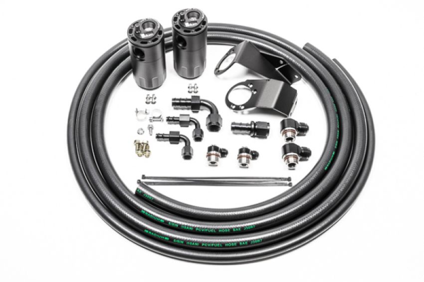 Radium Engineering 20-0727-FL DUAL CATCH CAN KIT, NISSAN S13, FLUID LOCK