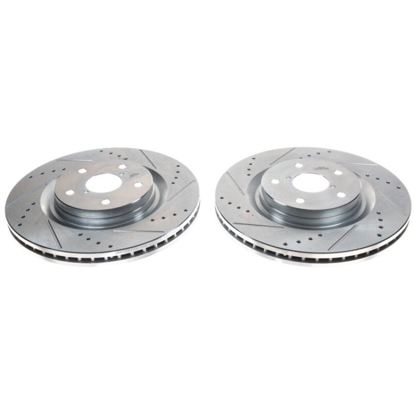 PowerStop JBR1787XPR PowerStop Evolution Performance Drilled, Slotted & Plated Brake Rotor Pair