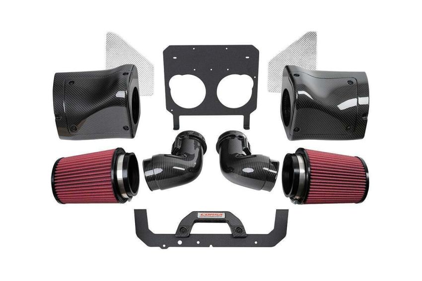 Corsa Performance 44012D Corsa Performance® C8 Z06 Dual Path Carbon Fiber Air Intake System with DryTech