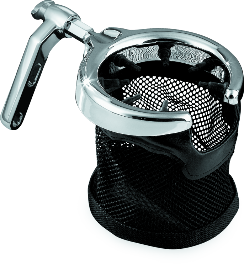 Kuryakyn 1462 Mesh Basket Universal Drink Holder Perch  Mount Chrome