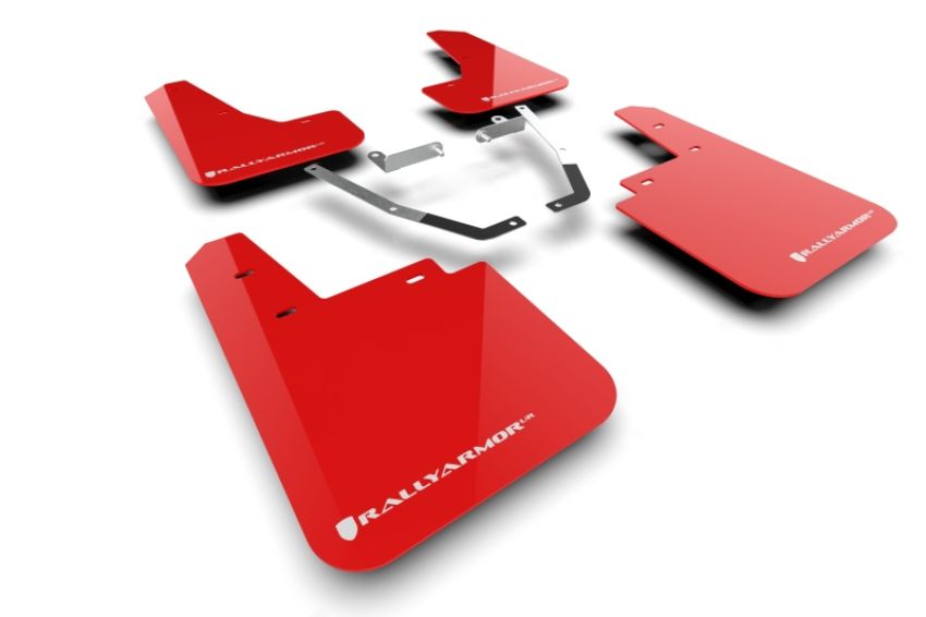 Rally Armor MF116-UR-RD-WH Red Mud Flap/White Logo
