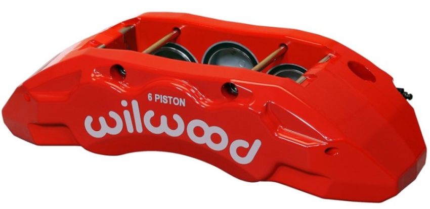Wilwood 120-13816-RD Caliper-TX6R- L/H - Red 2.00/1.88/1.88in Pistons 1.38in Disc