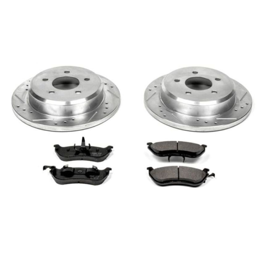 PowerStop K1331 Z23 Daily Driver Carbon-Fiber Ceramic Brake Pad and Drilled & Slotted Rotor Kit