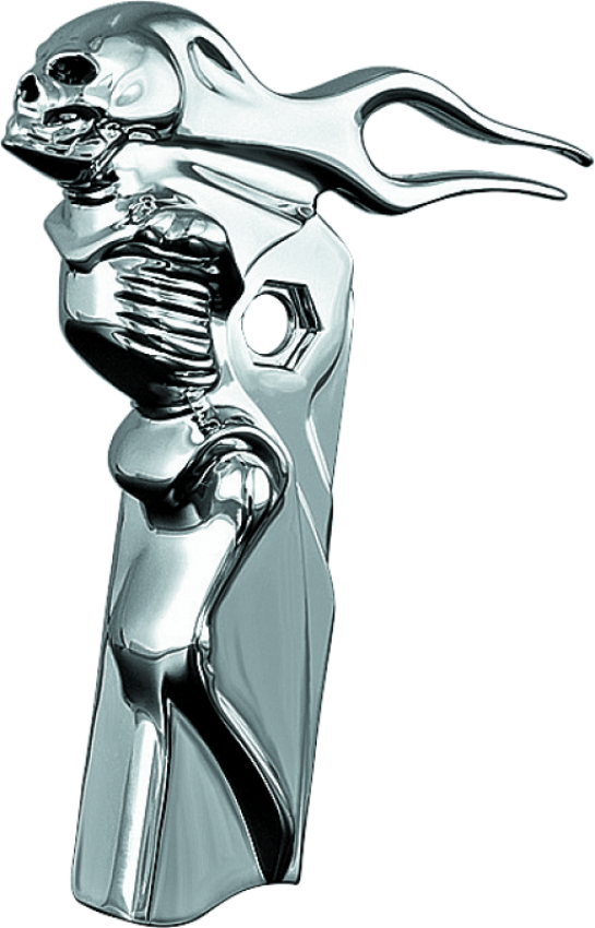 Kuryakyn 1054 Zombie Front Shift Arm Cover 82-16 Touring Chrome