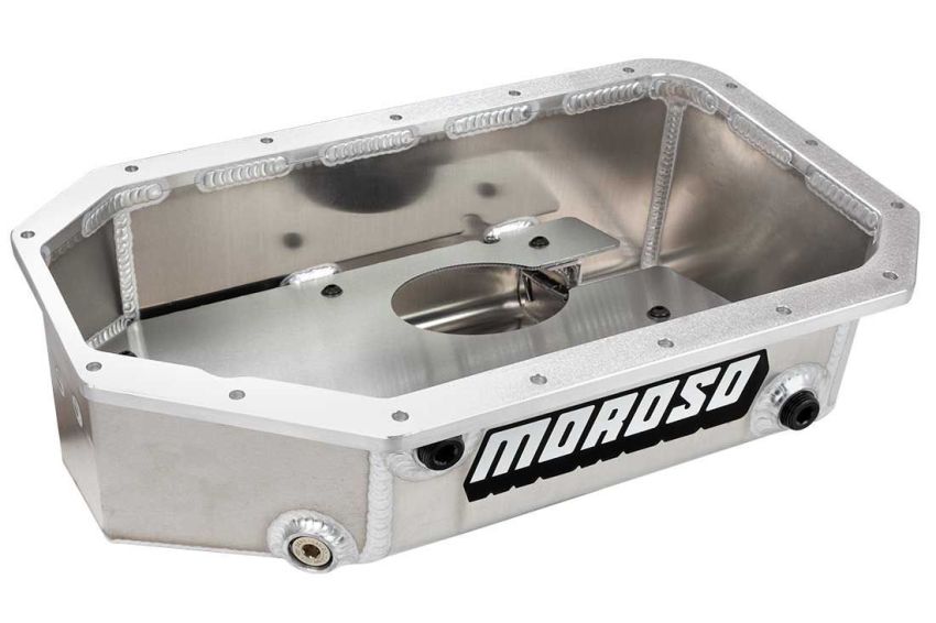Moroso 20921 Honda/Acura K20/K24 Swap Road Race Baffled Wet Sump 6.5 Qt 6.25in Deep Aluminum Oil Pan