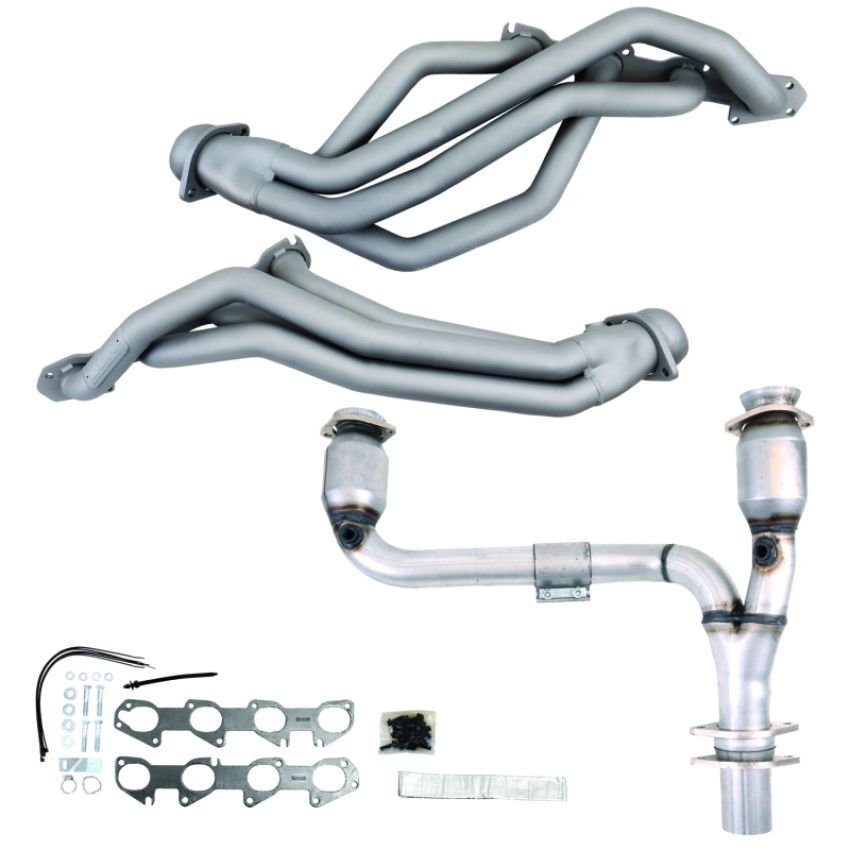 BBK 19502 09-24 Ram 1500 Hemi 5.7L 1-3/4 Long Tube Headers w/High Flow Catted Y-Pipe (Ti Ceramic)
