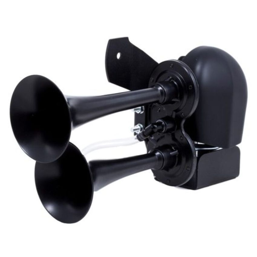 Kleinn Air Horns HOGKIT-1BK Kleinn 79-24 Harley Davidson Horns w/ Cowbell Horn Cover