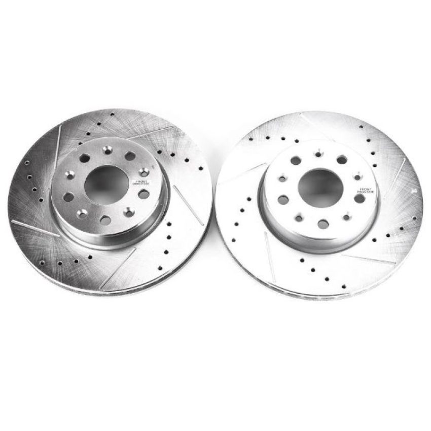 PowerStop AR82187XPR PowerStop Evolution Performance Drilled, Slotted & Plated Brake Rotor Pair