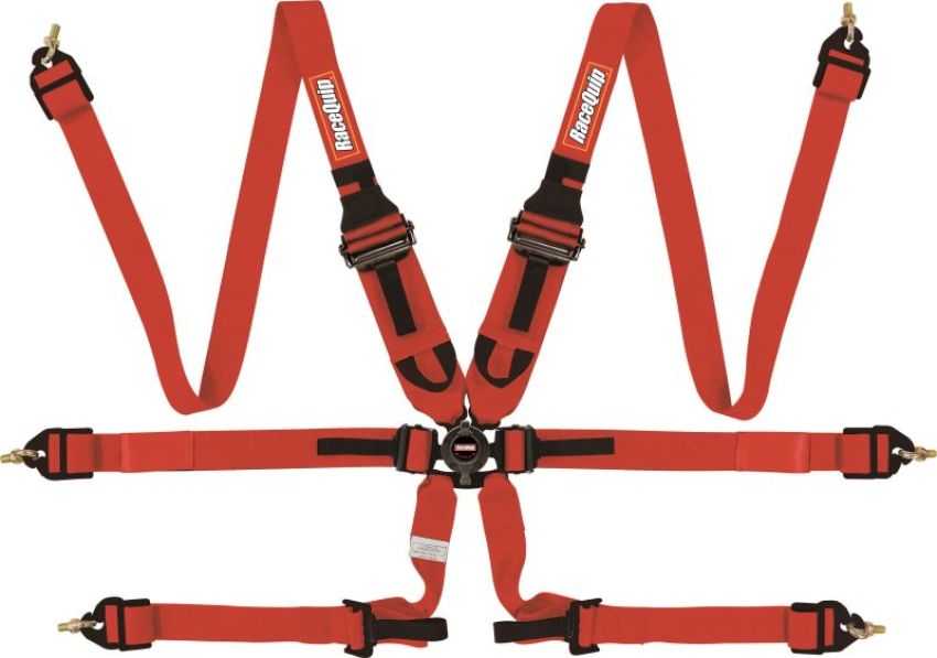 Racequip 855015 Red FIA CAMLOCK 6pt 2in Pull Down Lap FHR