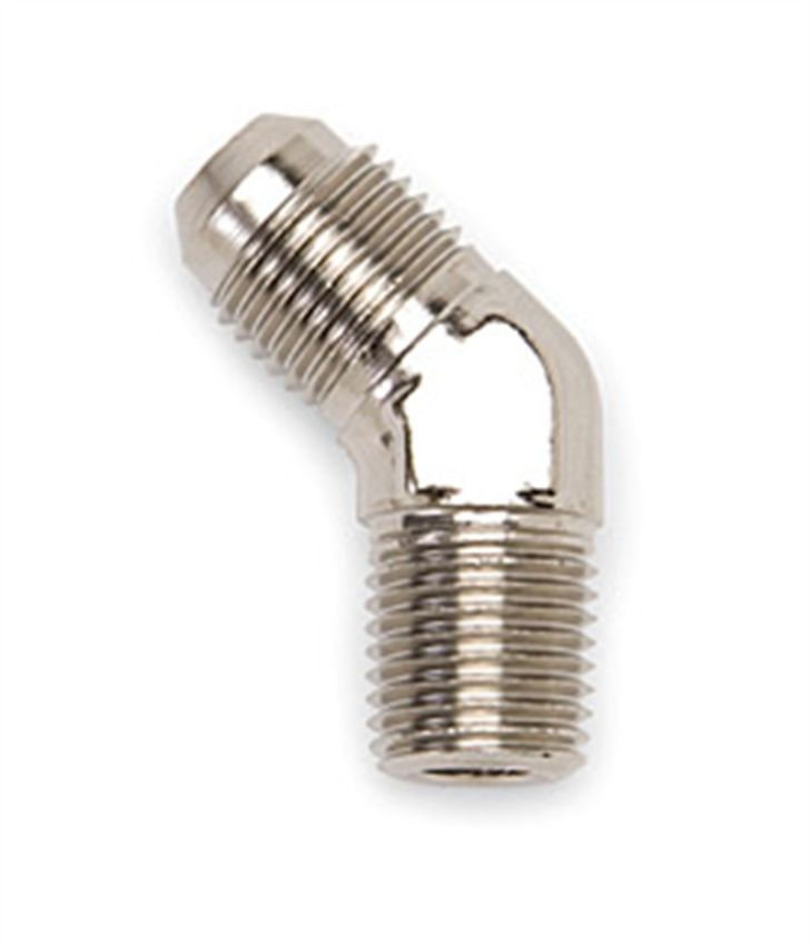 Russell 660951 Performance -6 AN to 1/4in NPT 45 Degree Flare to Pipe Adapter
