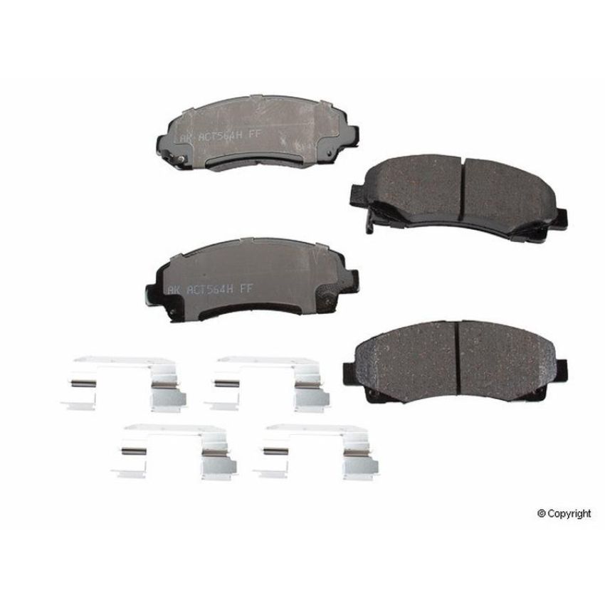 Akebono ACT1102 Akebono ProACT Ultra Premium Ceramic Disc Brake Pad Kit