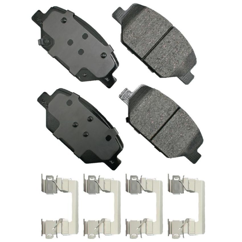 Akebono ACT1886 Akebono ProACT Ultra Premium Ceramic Disc Brake Pad Kit