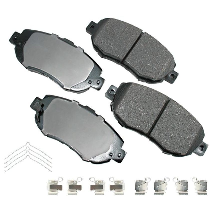 Akebono ACT619A Akebono ProACT Ultra Premium Ceramic Disc Brake Pad Kit