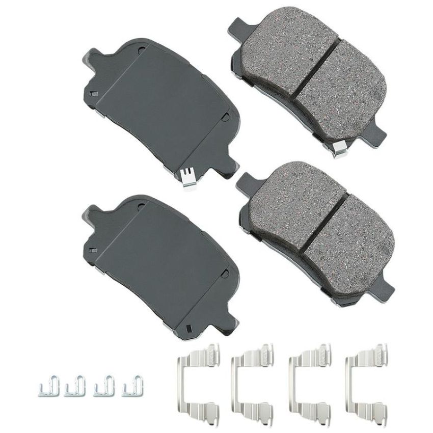 Akebono ACT707A Akebono ProACT Ultra Premium Ceramic Disc Brake Pad Kit