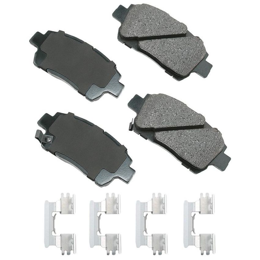 Akebono ACT822B Akebono ProACT Ultra Premium Ceramic Disc Brake Pad Kit