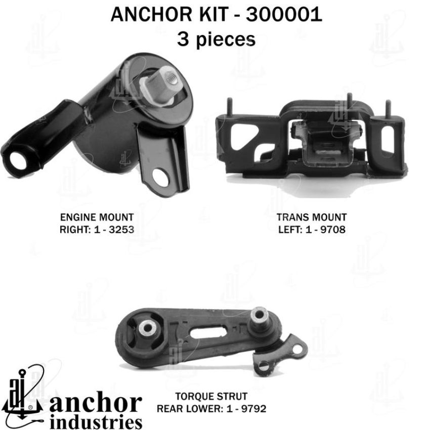 ANCHOR MOUNTS 300001 ENGINE MNT KIT
