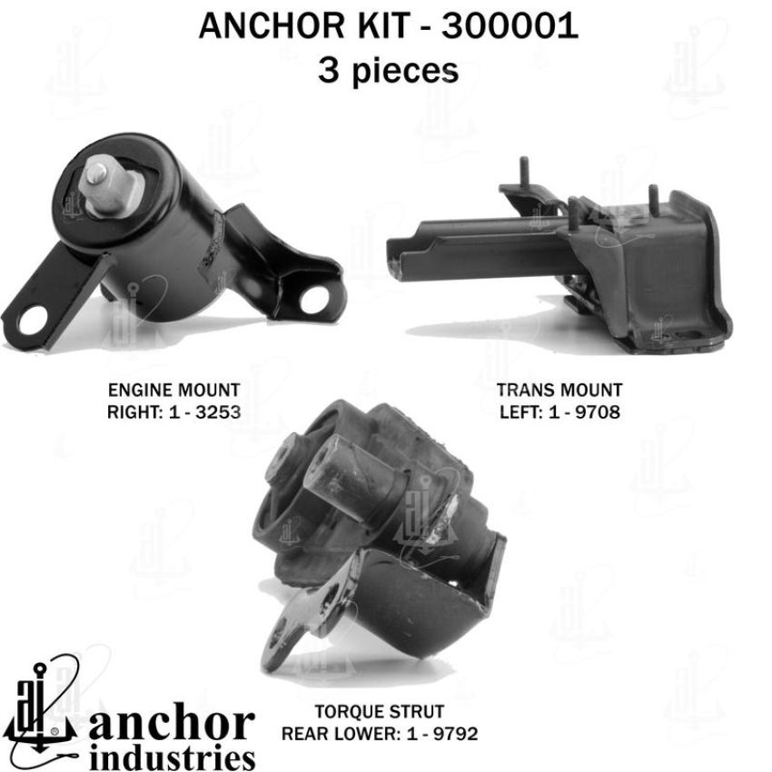 ANCHOR MOUNTS 300001 ENGINE MNT KIT