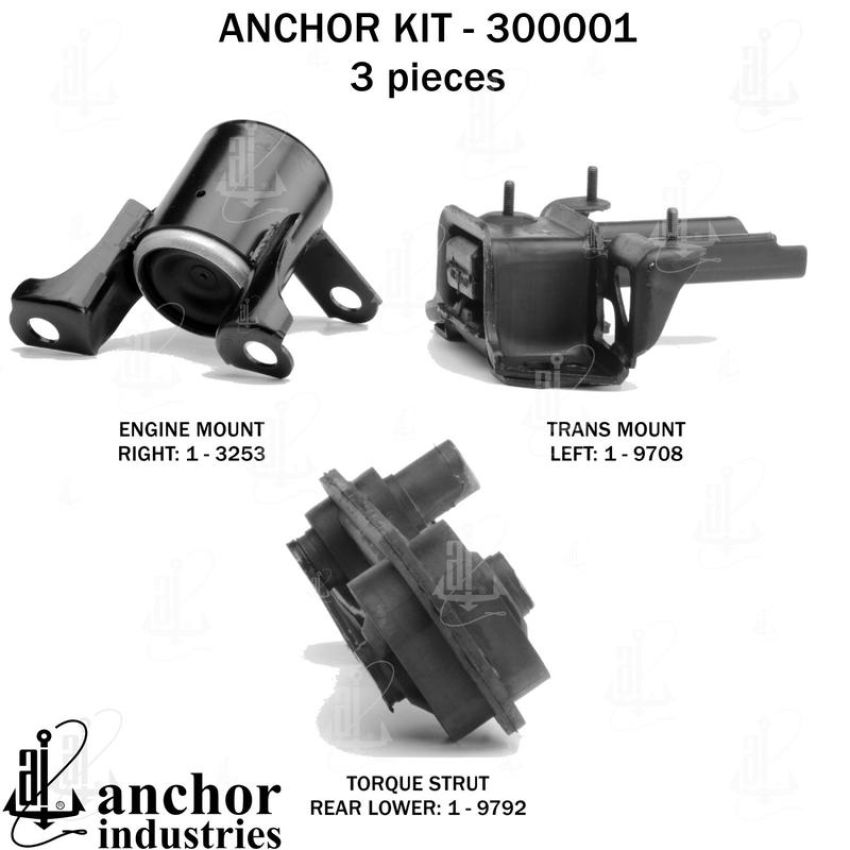 ANCHOR MOUNTS 300001 ENGINE MNT KIT