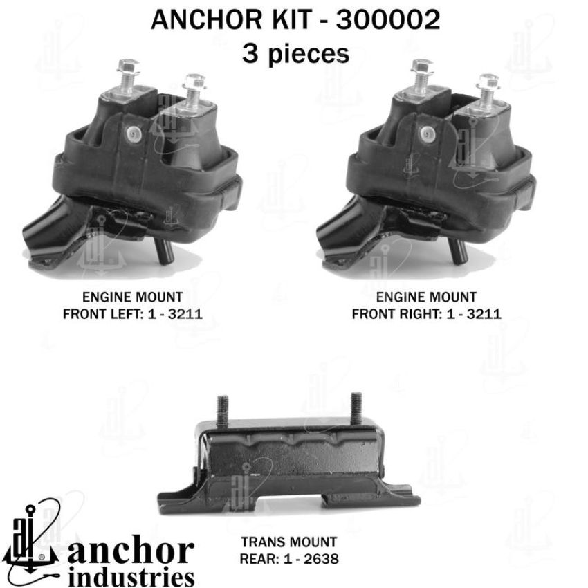 ANCHOR MOUNTS 300002 ENGINE MNT KIT