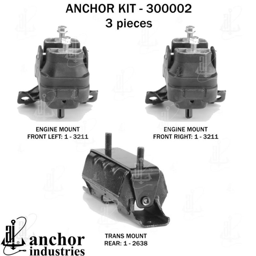 ANCHOR MOUNTS 300002 ENGINE MNT KIT