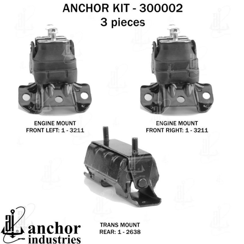 ANCHOR MOUNTS 300002 ENGINE MNT KIT