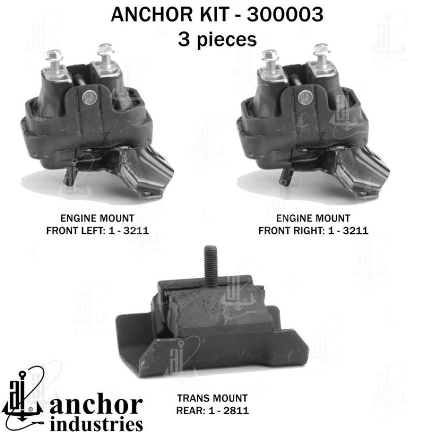ANCHOR MOUNTS 300003 ENGINE MNT KIT