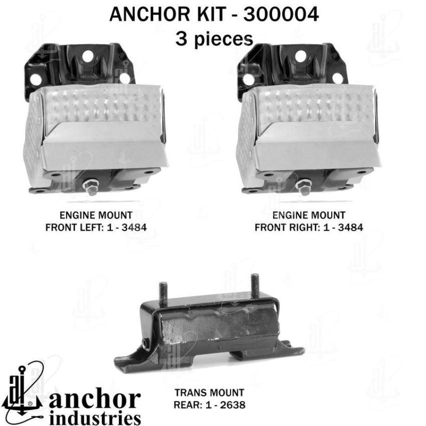 ANCHOR MOUNTS 300004 ENGINE MNT KIT